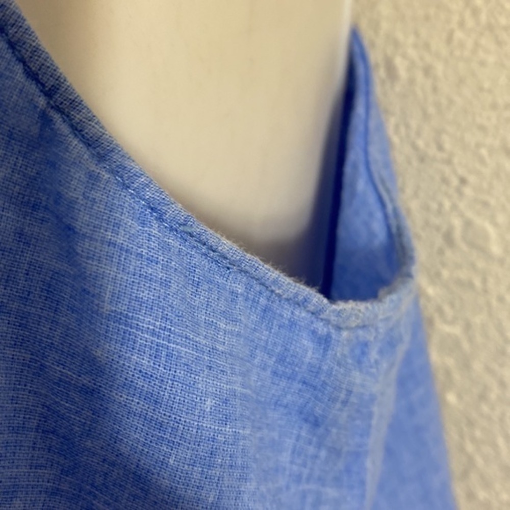 Tory Burch blue halter crop tassel trim top 0 P5 - Picture 10 of 14